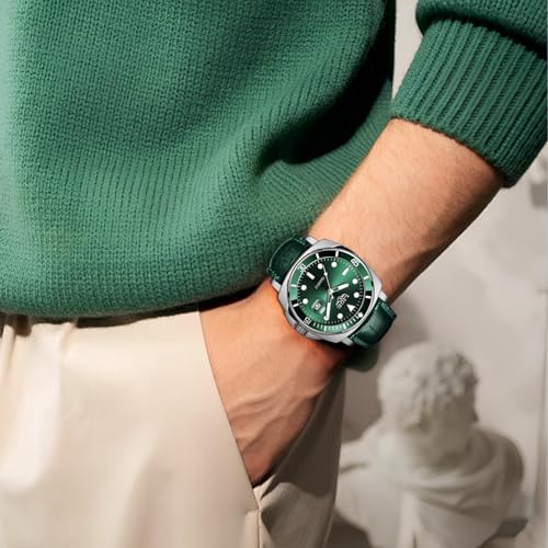 Image of LIGE Mens Roulette Wheel Watches Casino Themed Quartz Analog Watch 3ATM Waterproof Glowing Man Wrist Watches