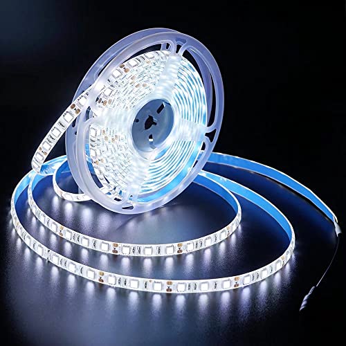 Velainic SMD5050 SMD5050 - Tira de luces LED de 24 V, 6000-6500 K, 5 m, impermeable, IP65, para exteriores, flexible, 300 ledes, regulable, para dormitorio, armario, cocina