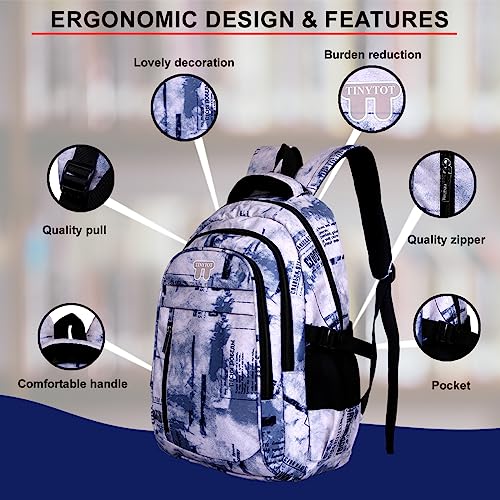 Image of Tinytot 30Litre School Bag Water-Resistant Laptop& Travel Backpack - Unisex Large 19 Inches Multipurpose Travel Backpack for Boys & Girls, Men & Women- Ideal for College and School and office Use
