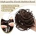 CJL HAIR 2PCs Small Cute Messy Bun Hair Piece for Thin Hair Women Mini Synthetic Curly Bun Scrunchies Updo Hairpieces Coffee Brown