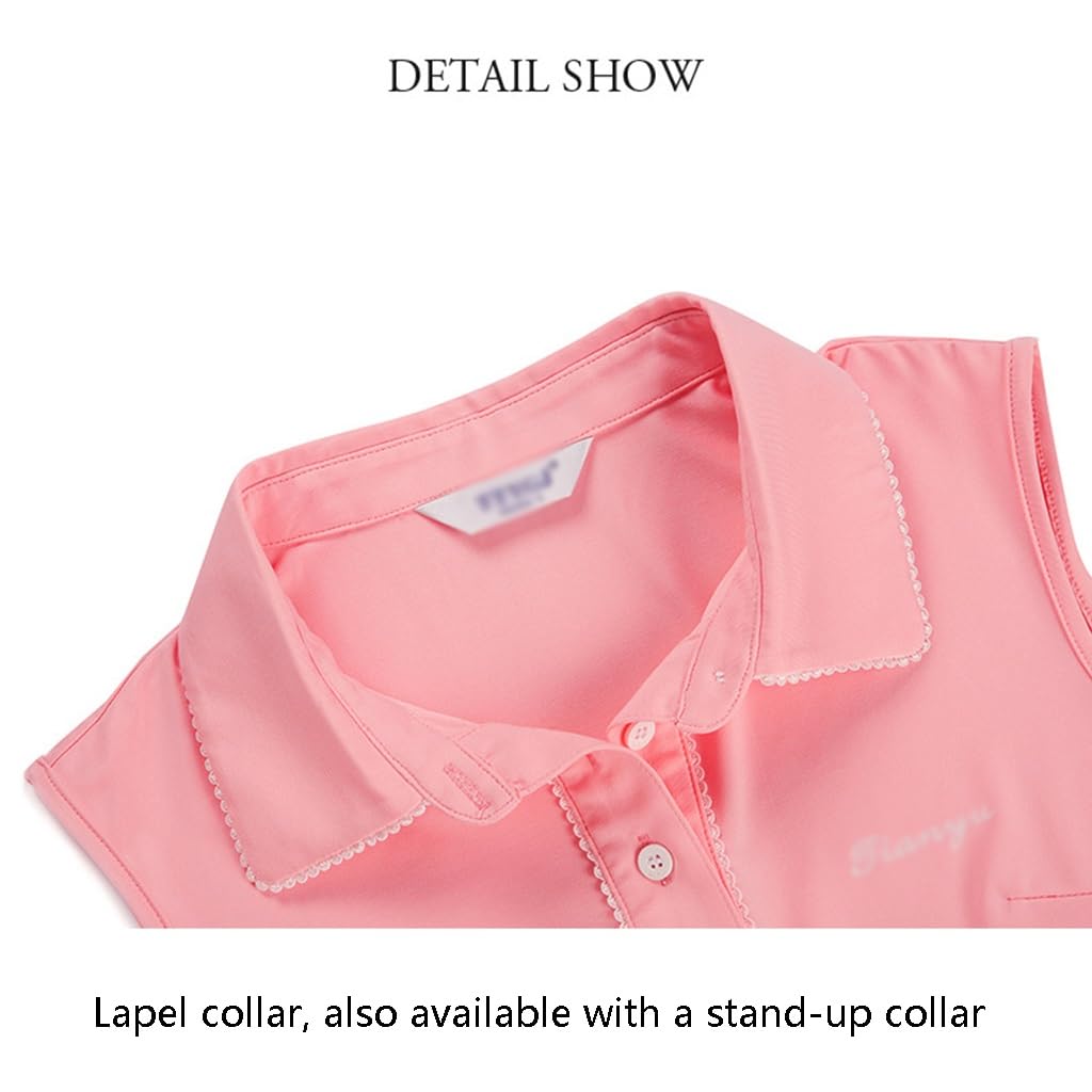 Polos Golf Mujer Camiseta de Tenis Sin Mangas de Secado Rápido Verano Ligero Correr Deportes Camiseta Sin Mangas