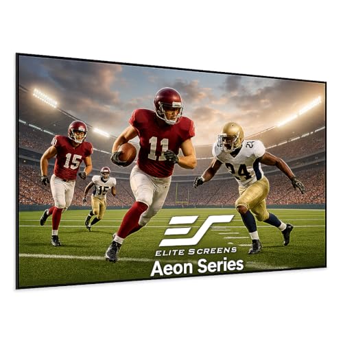 Image of Elite Screens Aeon Series, 110-inch Projector Screen 16:9, 8K Ultra HD Home Theater Fixed Frame ISF Material Edge Free Borderless Projector Screen, CineWhite UHD-B Front Projection Screen, AR110WH2