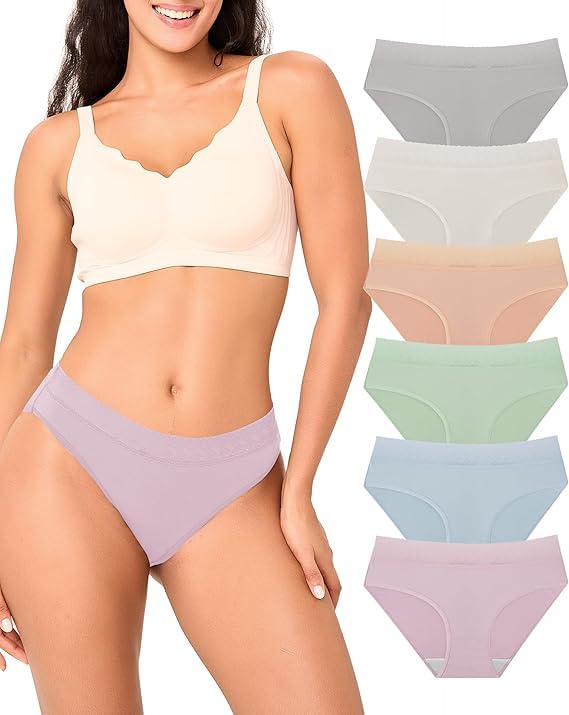 SunFlux® Womens Underwear Bikini Underpants Hipster Ladies Panties Soft Stretch Breathable Panties for Women, 5-Pack-picture-54