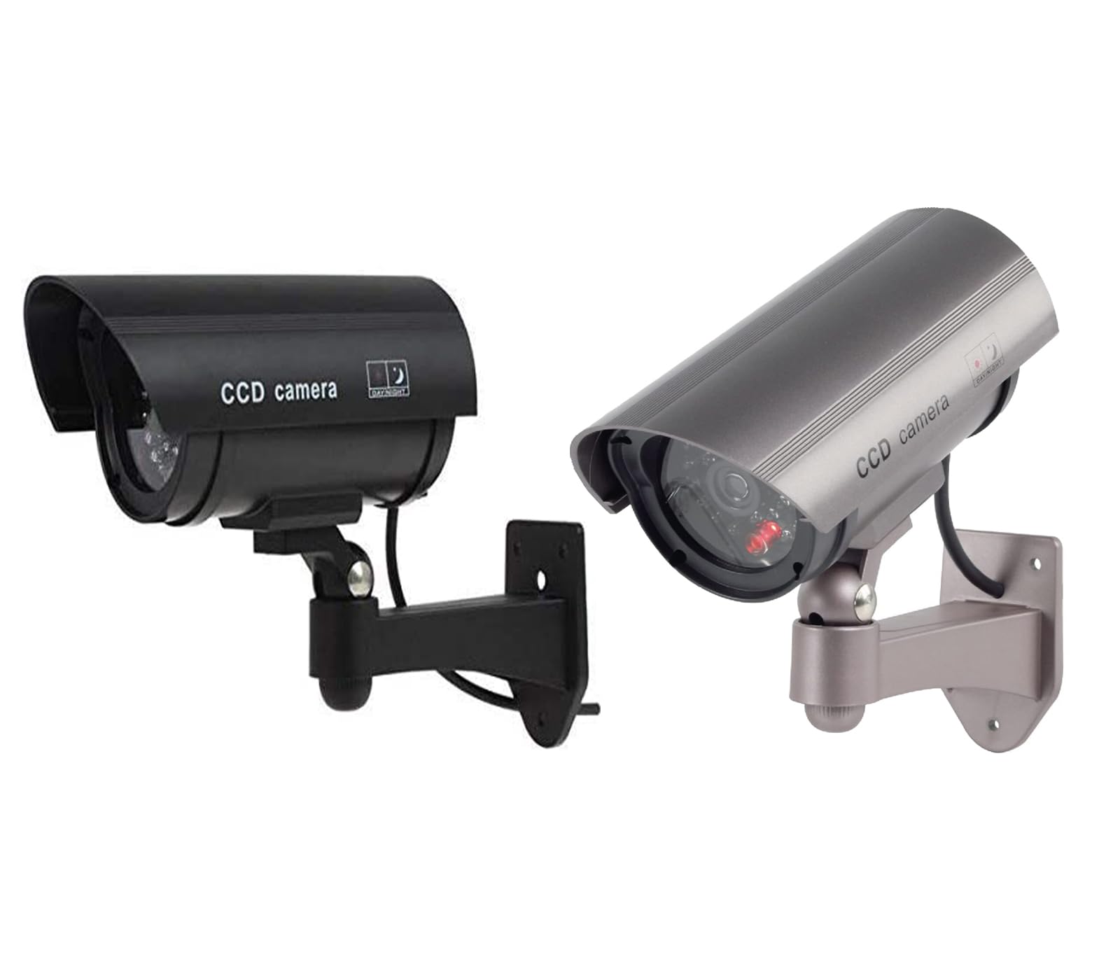 YASTA Telecamera da Esterno Finta 3 pz con Luce LED e Infrarossi Videocamera di Sorveglianza Realistica per Casa Giardino