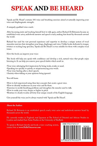 Speak And Be Heard: 101 Vocal Exercises For Professionals, Public Speakers And Voice Actors #TOP1