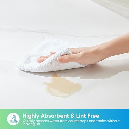 Miniatura 3 de HOMEXCEL Paños de limpieza de microfibra, paquete de 24 toallas de limpieza para cocina, sin pelusas, sin arañazos, altamente absorbentes y