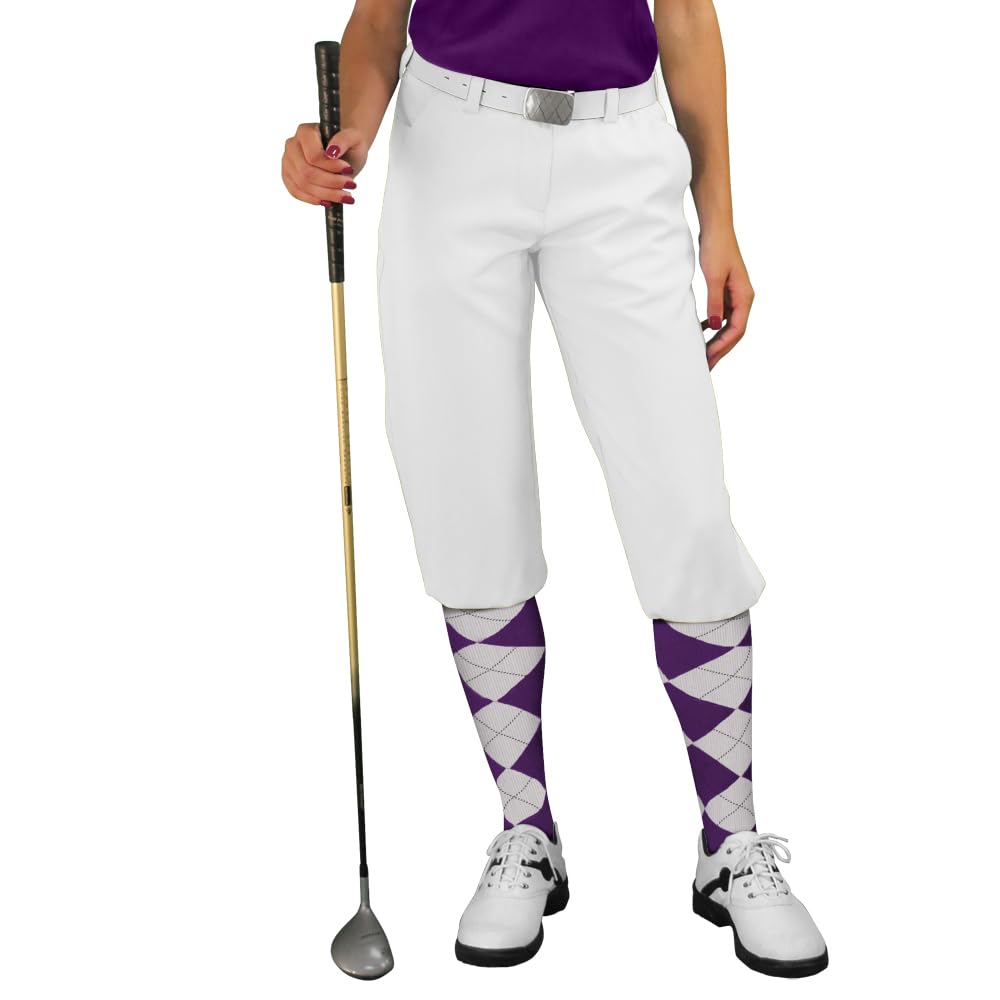 Golf Knickers White Womens 'Par 3' - Microfiber - Size 18