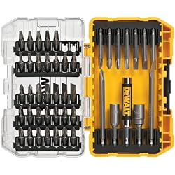 1 of DEWALT Screwdriver Bit Set with Tough Case, 45-Piece (DW2166), Grey/Silver Screwdriving Set with Tough Case