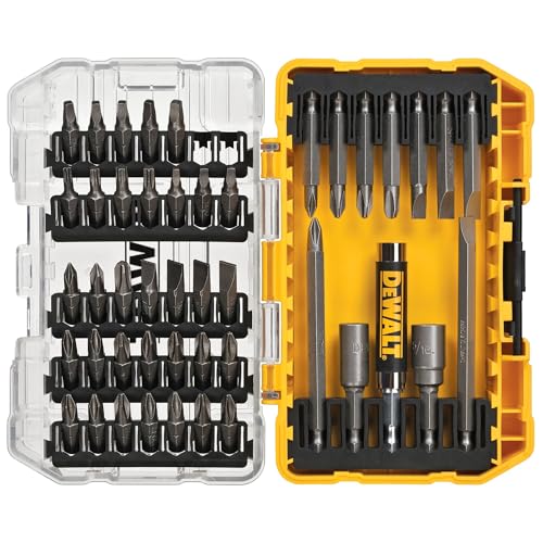 DEWALT Screwdriver Bit Set with Tough Case, 45-Piece (DW2166), Grey/Silver Screwdriving...