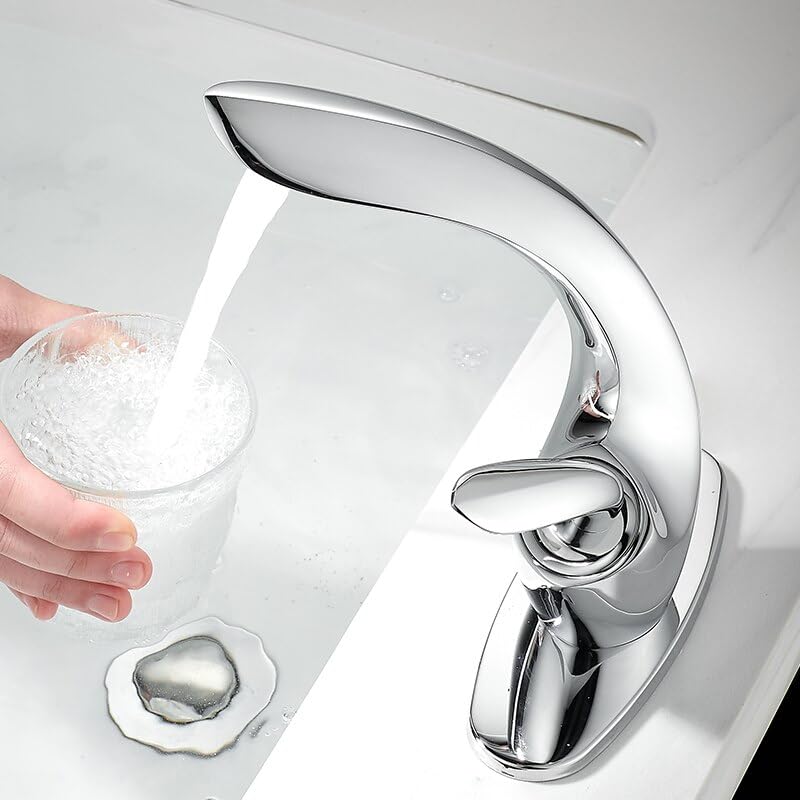 Grifo de lavabo de baño negro monomando mezclador fregadero agua fría y caliente sobre encimera