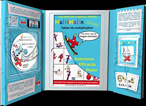 Multimalin, Tablas de Multiplicar (Caja que Contiene 1 Librito, 1 DVD y 1 Juego de Cartas) (Multimalin Tables de Multiplication)
