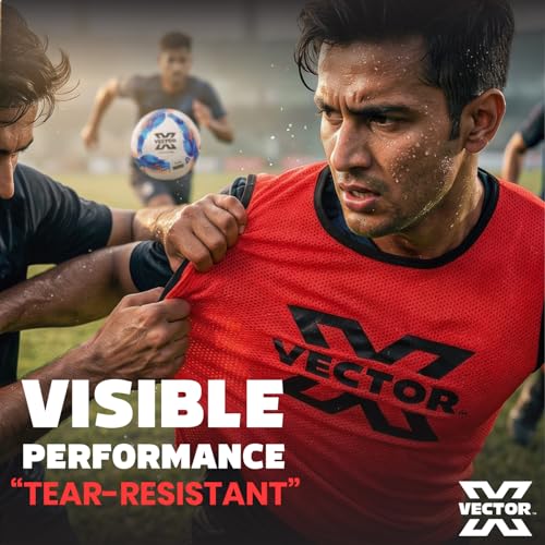 Image of Vector X 100% Polyester Mesh High sweat absorbent Training Bibs | Ideal for Foot ball Soccer Basketball Volleyball, Track and Field Play | Lightweight Scrimmage Vests Pennies