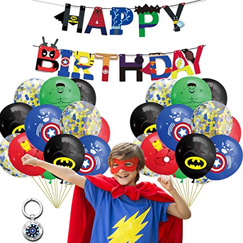 22er Pack Super Hero Geburtstagsfeier Dekorationen Set,Avengers Party Supplies Decorations,Kinder Superhelden Party liefert,Kinder Party Dekoration für Ihre Kinder Thema Partei Bevorzugung Cover
