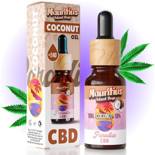 Paradise Aceite 10% CBD Relajante Natural para Gatos y Perros Hecho en España 240 Gotas Calmantes con Cannabidiol Tranquilizante de Ansiedad Dolor y Recuperación del Apetito Digestión y Articulaciones