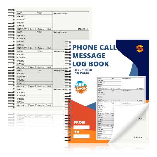 1 Pcs Phone Call Message Book 8.5 x 11 Inch 120 Pages Message Book Phone Call Log Book Message Pads Telephone Book for Office Reception Customer Service and Business Communication