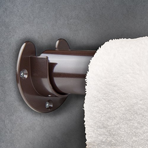 A&F Rod Décor - Heavy Duty Wall Mount 1.5\" Closet Pole Socket / Rod Socket - Cocoa