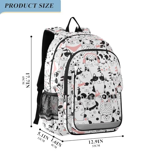 Sac à dos ordinateur enfants chat solide contre le mal de dos - 4
