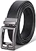Produktbild HANCHAO Gürtel Herren Automatikschließe Ratsche Leder Gürtel Business Anzug Gürtel 3,5cm Breite Schwarz 4, 135CM