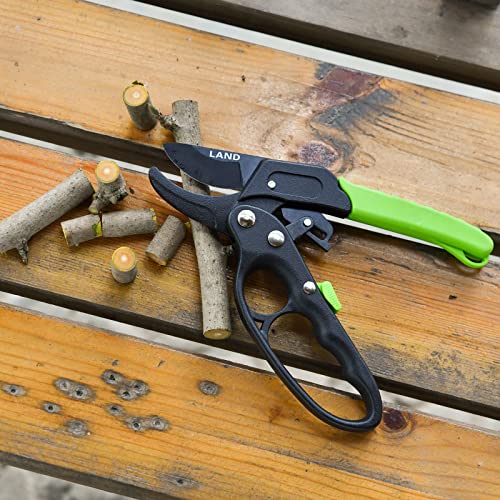 Tijeras de podar profesionales LAND 8" con trinquete miniatura 6