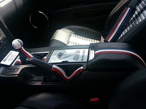 RedlineGoods ebrake Boot Compatible with Ford Mustang 2010-14. Tailor Made - not Universal. Genuine top-Grade Italian Black Leather with Black Thread