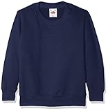 navy pullover rain jacket  Fruit of the Loom Jungen Classic Set-In Sweat Kids Sweatshirt, Blau (Navy 200), 164 (Herstellergröße: 14-15)