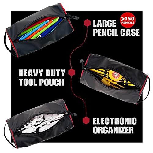 Rough Enough Small Tool Bag Pouch Box With Zipper For Electrician Electronics Accessories Motorcycle Mountain Dirt Bike Travel Gear Men #TOP6