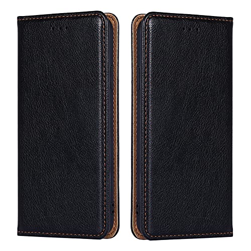 BellaCase Etui Folio en Cuir pour Moto G Play 2023, [Fente de Carte] [Support] Moto G Play 2023 Coque, Solide Coque pour Moto G Play 2023(Noir)