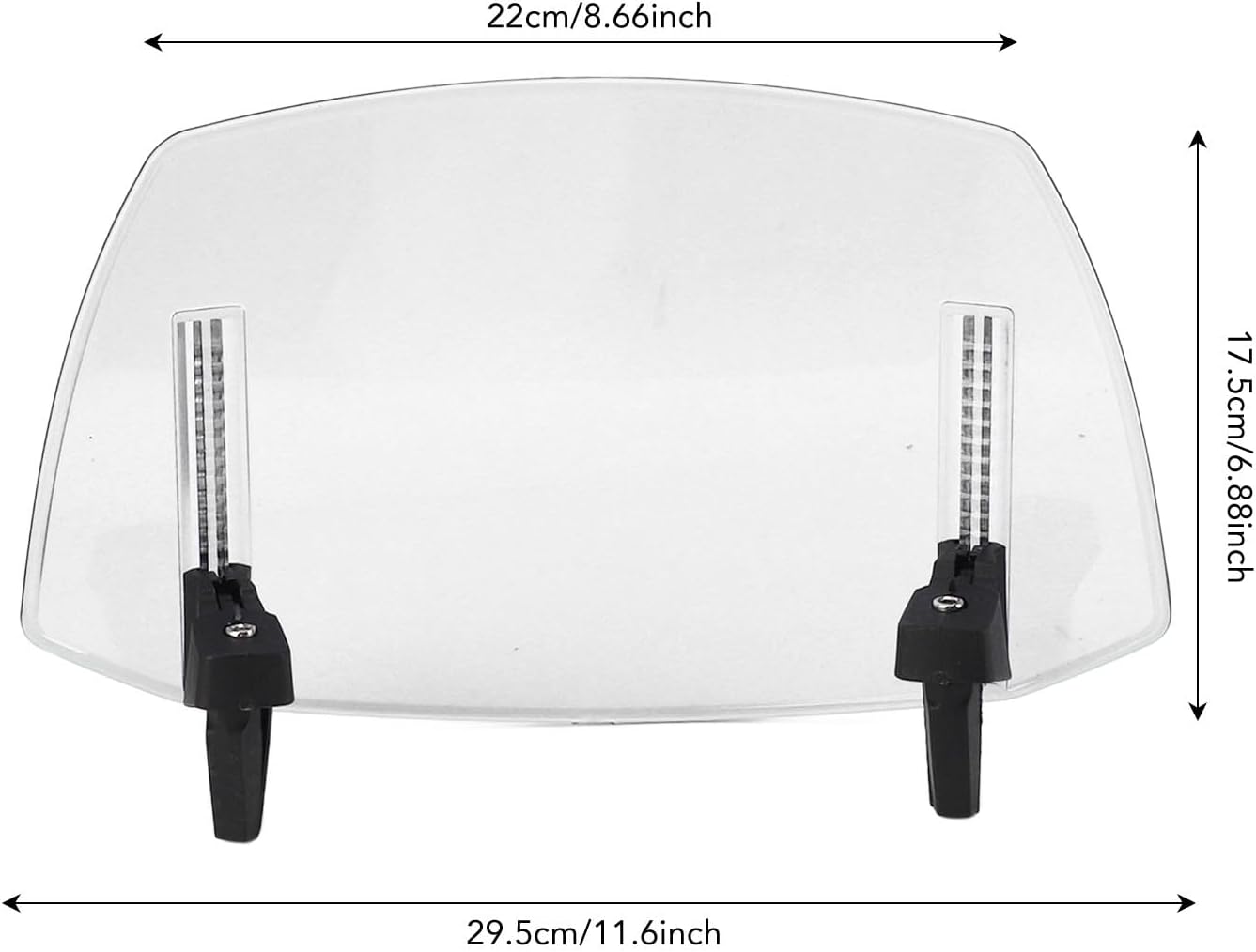 Motorcycle Extension, Universal Adjustable ABS Plastic Motorcycle Wind Deflector with Accessories for MT07 MT09 MT10 R1 R3 FZ6 TMAX530 TMAX 500 (Transparent)