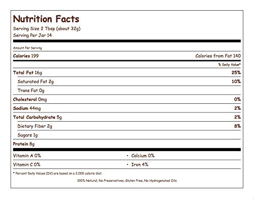 Miniatura 2 de Saratoga Peanut Butter Company Plain Jane - Mantequilla de maní gruesa, totalmente natural, tarro de 16 onzas, vegano, sin gluten, baja en sodio,