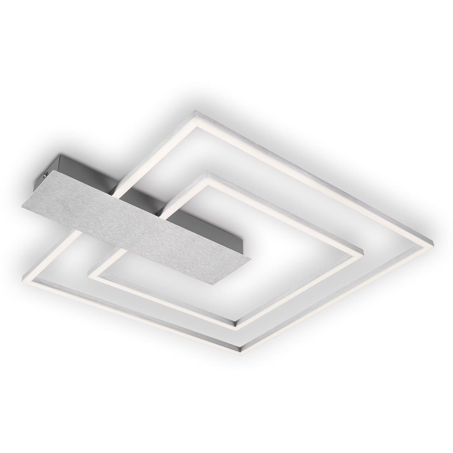 Briloner 3545-018 Plafoniera a LED, Funzione Memory, Luce Bianco Caldo, Lampada a LED, Lampadario, Alluminio, 570 X 480 Mm