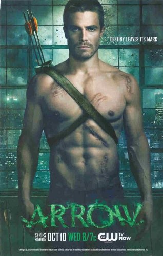ARROW CW Series Premiere: Oliver Queen, Stephen Amell Sexy; Great Original Photo Print Ad! Layout #1