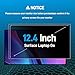 RVAPU Privacy Screen for Microsoft Surface Laptop Go 12.4 inch Protector Fully Removable Anti Spy Anti Glare Blue Light Filter Reusable Anti Peek Laptop Privacy Screen