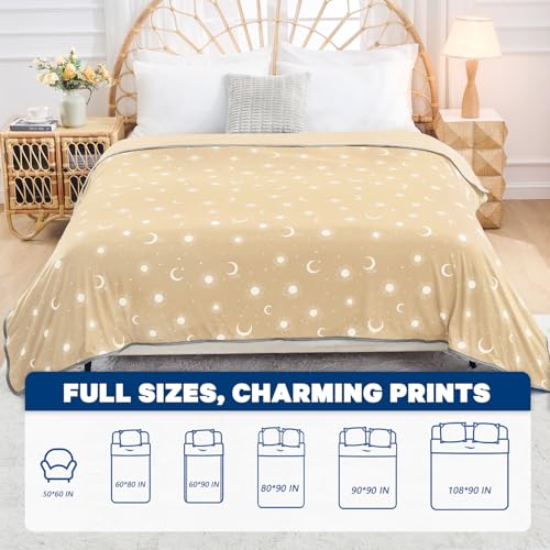 Image of inhand Cooling Blanket King Size (90 inchx108 inch) - Double Sided Cooling Blankets for Hot Sleepers, Lightweight Summer Blanket for Sofa Bed Couch, Travel, Room Decor House Warming Gifts Light Khaki Beige