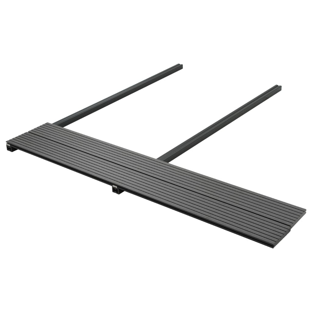 vidaXL WPC Terrassendielen Massiv 10m² 2,2m 20mm Grau Komplettset Holz Diele