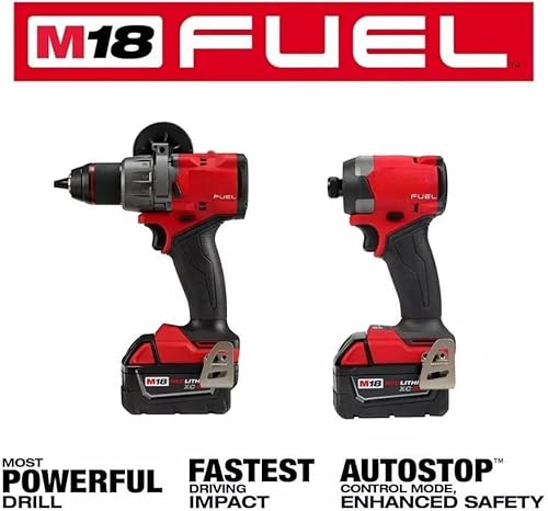 xokisde 3697-22 M18 for FUEL 18V 2-Tool Combo Kit Hammer Drill & Impact Driver for Milwaukee Tool thumbnail 3