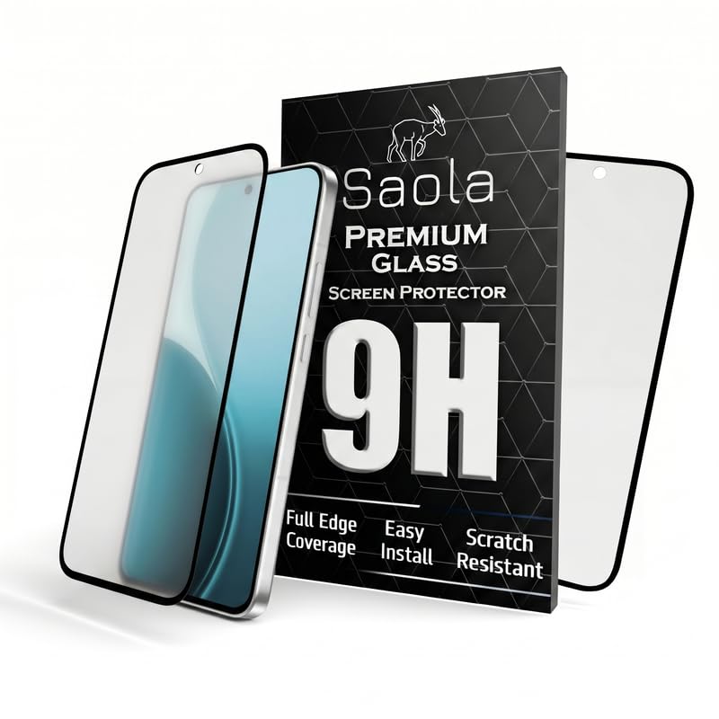 Image of Saola Anti-Glare Matte Screen Protector for Oppo Reno 14 Pro 5G | Smooth Touch Finish, 9H Strength Glass, Full Coverage, Bubble-Free Installation Kit | Quick & Easy Application | Pack of 1