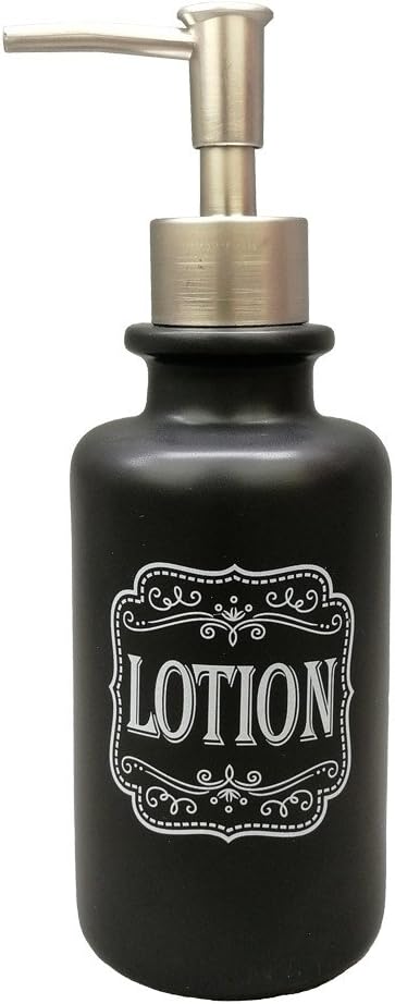 Riovoca Ceramic Soap & Lotion Dispenser Pump with Matt Black Finished for Kitchen or Bathroom Countertops