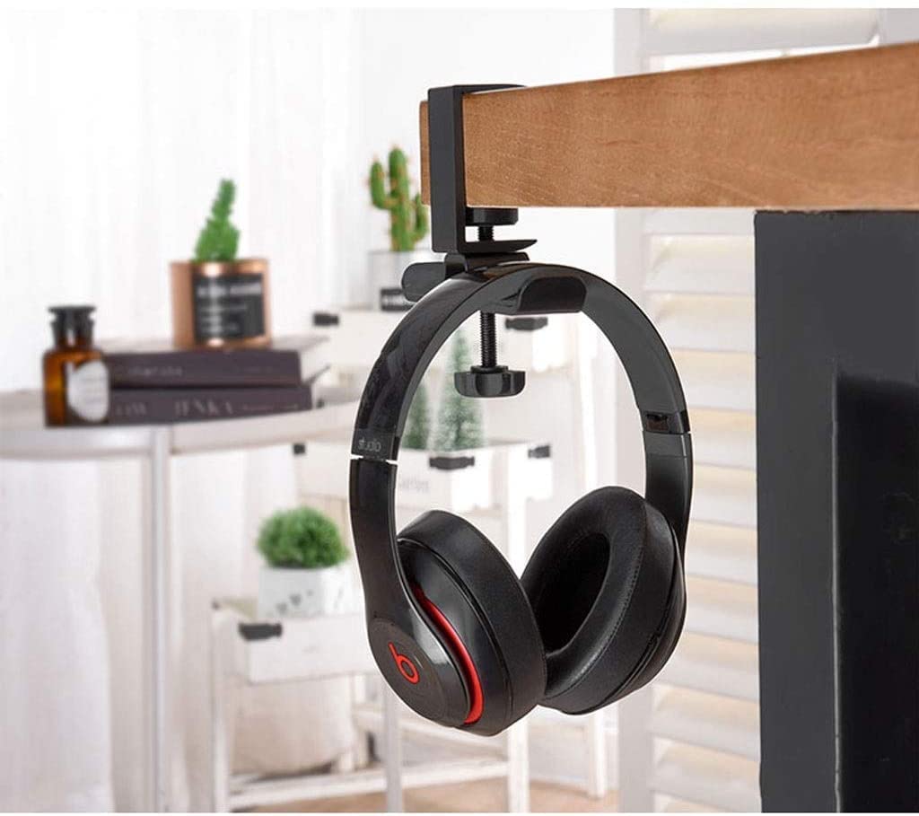 MRKU Supporto per Cuffie, Gancio per Cuffie, Supporto da scrivania in Alluminio Regolabile con Morsetto.