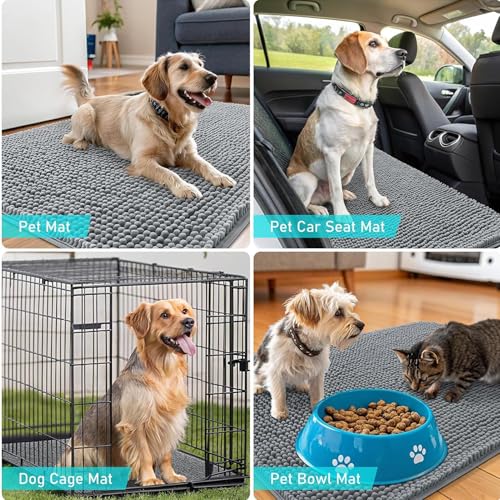 Tapis de boue chenille pour chiens séchage rapide imperméable - 6