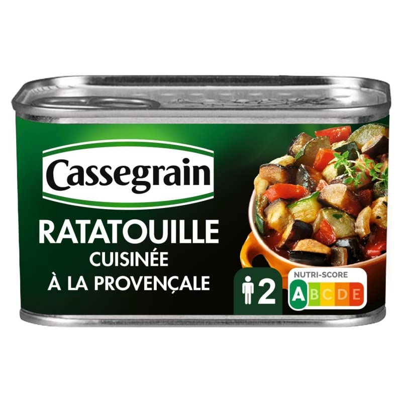 CASSEGRAIN - Ratatouille Cuisin À La Prov À L'Huile D'Olive Vierge-Extra 2% 380G - Lot De 4