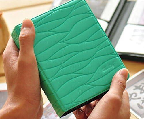 [Fujifilm Instax Mini Photo Album] DEAHUN 64 Pockets Leaf Style Photo Album For Fujifilm Instax Mini 7s 8 25 50s 70 90/ Polaroid Z2300/ Polaroid PIC-300P/ Polaroid Snap Films & Name Cards (Mint Green)