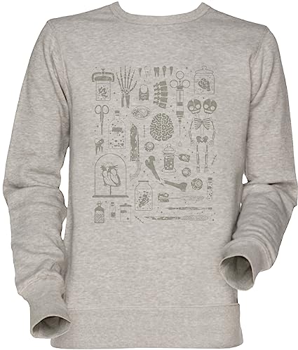 Sweatshirt homme femme Oddities X-Ray gris pull jersey confortable
