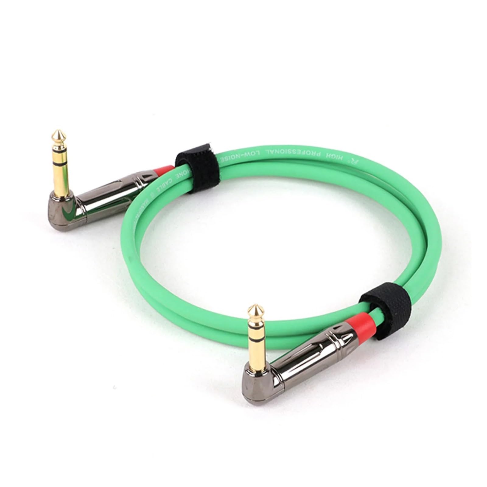 1/4 Zoll Kabel Gitarrenkabel, Instrumentenkabel Gitarrenverstärkerkabel rechtwinklig 6,35 mm Stecker auf Stecker Stereo-Audiokabel(RD-Green,2.9M)
