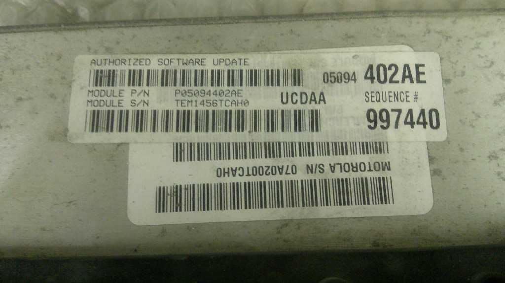 Engine ECM Control Module Fits 07 Compatible with Dodge Compatible with Durango Aspen P05094402AE 05094402AE