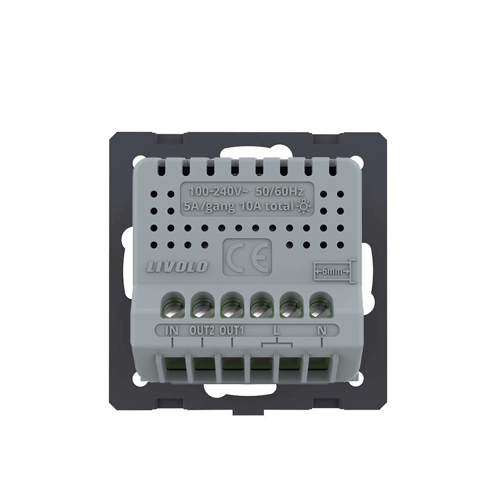 Interruptor interior LIVOLO VL-C701IH 220 V para una casa inteligente, apto para Fibaro/con cable cero