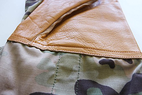 Hank's Surplus Military MultiCam Camouflage Cold Weather Leather Mittens & Wool Liners (Large, MultiCam)