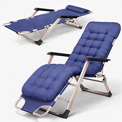 Chaises longues portables 200 kg grand confort avec matelas moelleux amovible