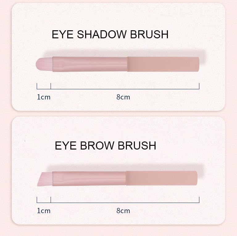 Miniatura 8 de COSHINE Juego de brochas de maquillaje de viaje rosa, portátil, 10 piezas, fácil de tomar, mini función completa, kit de brochas cosméticas con