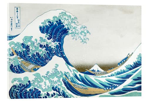 Posterlounge Die große Welle vor Kanagawa IV Acrylglasbild von Katsushika Hokusai Wandbilder für jeden Raum 130 x 90 cm Blau Weihnachten Wanddeko Cover