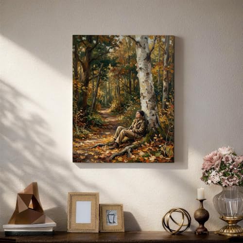 Lienzo de abedul estilo impresionismo con figura de mujer para tu pared 5